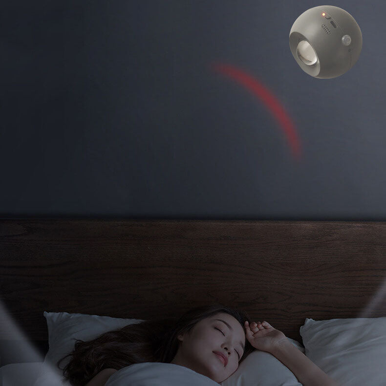 Lampe murale LED à protection oculaire rechargeable ronde et créative avec ventouse magnétique 