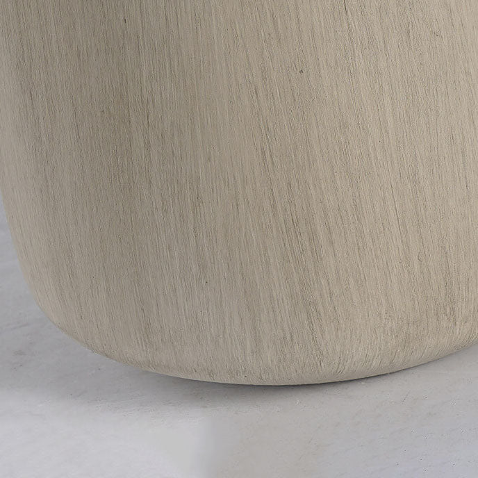 Vintage Minimalist Fabric Cement Base 1-Light Table Lamp