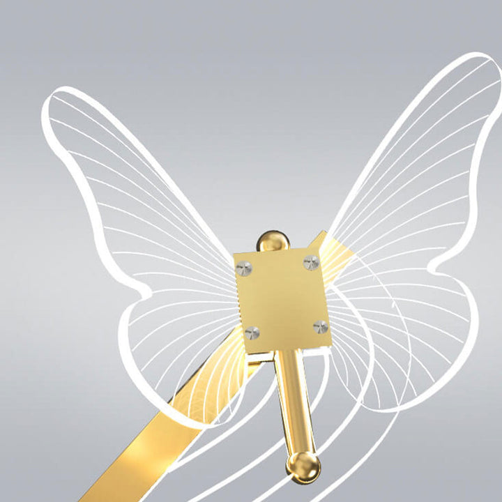 Lustre LED linéaire rond papillon de luxe nordique 
