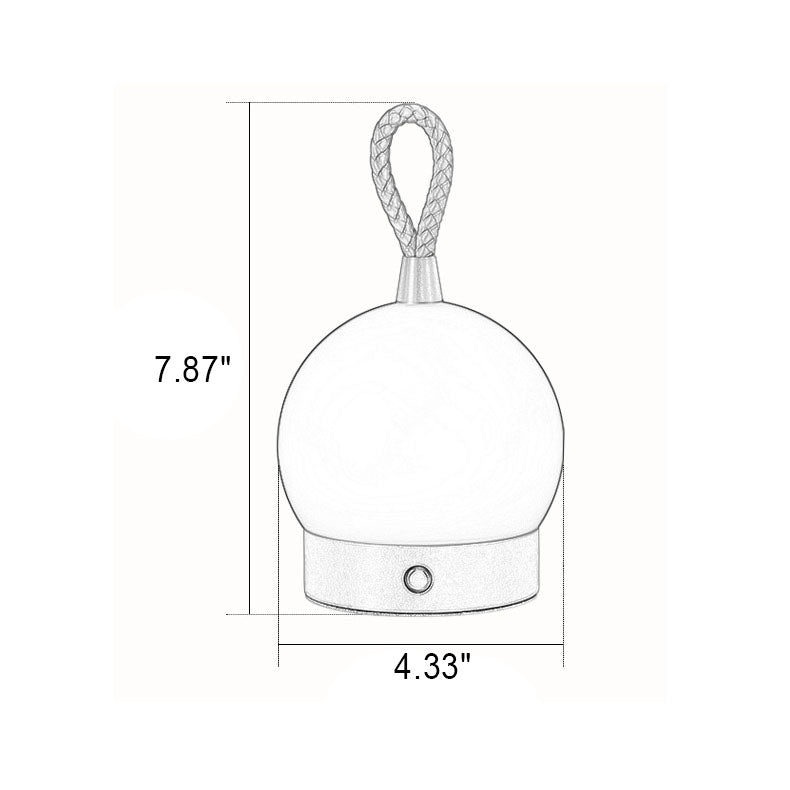 Modern Round Acrylic Aluminum USB Rechargeable Portable LED Night Light Table Lamp
