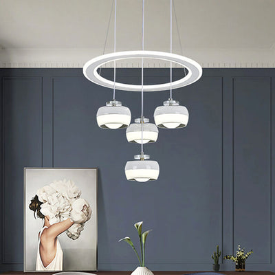 Modern Minimalist Wrought Iron Aluminum LED Chandelier