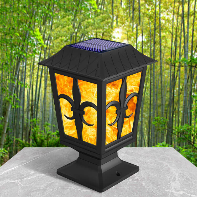 Modern Simplicity Outdoor Solar Flame Blinking Lantern LED Waterproof Garden Decorative Landscape Light For Garden