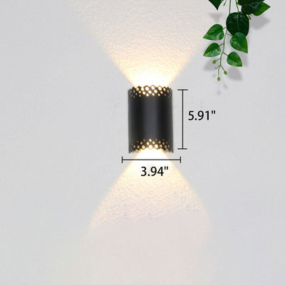 Modern Creative Hollow Half Cylinder  LED Wall Sconce Lamp
