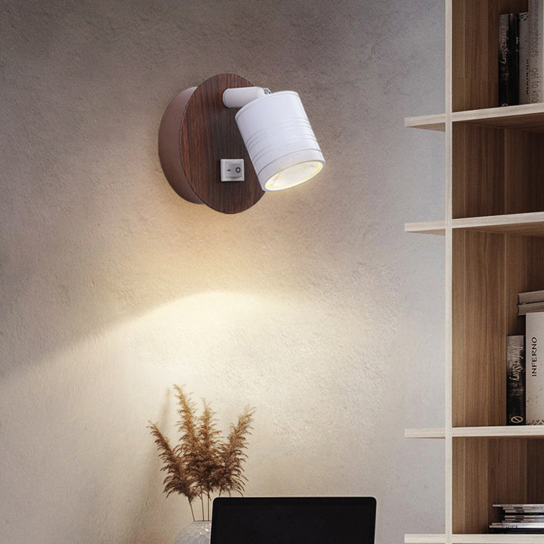 مصباح حائط للقراءة LED مغناطيسي قابل للتدوير بتصميم إسكندنافي إبداعي دائري من الحديد 