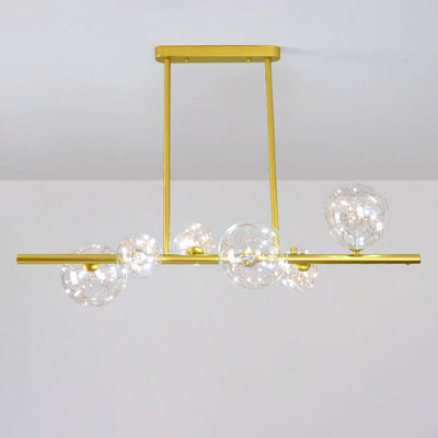 Nordic Creative Magic Bean Golden Strip Island Light 6/8/10 Light LED Kronleuchter 