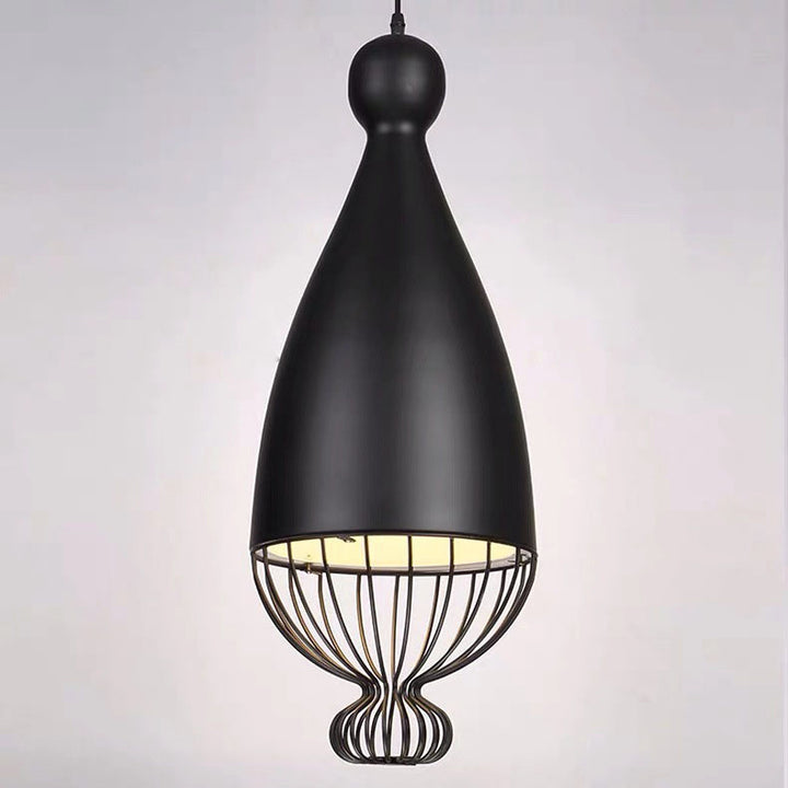 Contemporary Nordic Iron Macaron Bowling Shape 1-Light Pendant Light For Living Room &amp; Dining Room