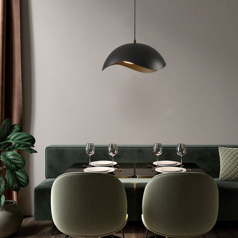 Nordic Minimalist Dome Wave Design LED Pendant Light