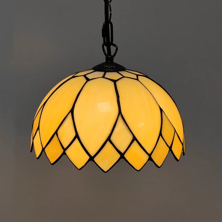 Traditional European Style Milk White Glass Resin Metal Dome 1-Light Pendant Light