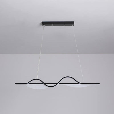 Nordic Minimalist Curved Line Long Island Light LED Chandelier