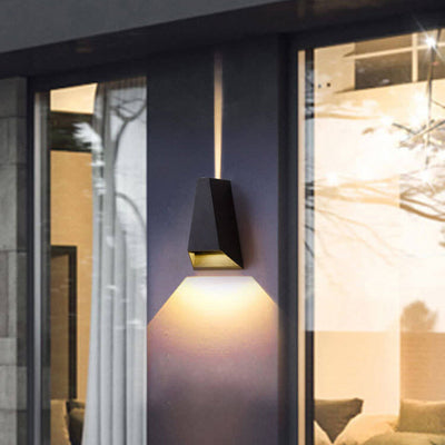Modern Creative Trapezoid Up and Down Illuminated LED Outdoor Wall Sconce Lamp