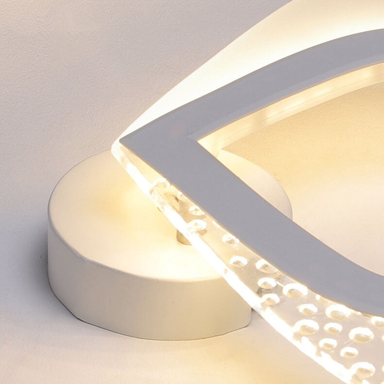 Modern Creative Heart-shaped Iron Acrylic LED Wall Sconce Lamp