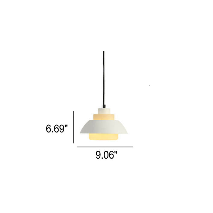 Nordic Macaron Multilayer Design Dome 1-Light Pendant Light