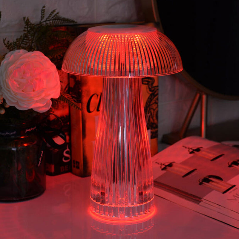 Lampe de table décorative LED à charge tactile éblouissante PMMA Creative Mushroom 