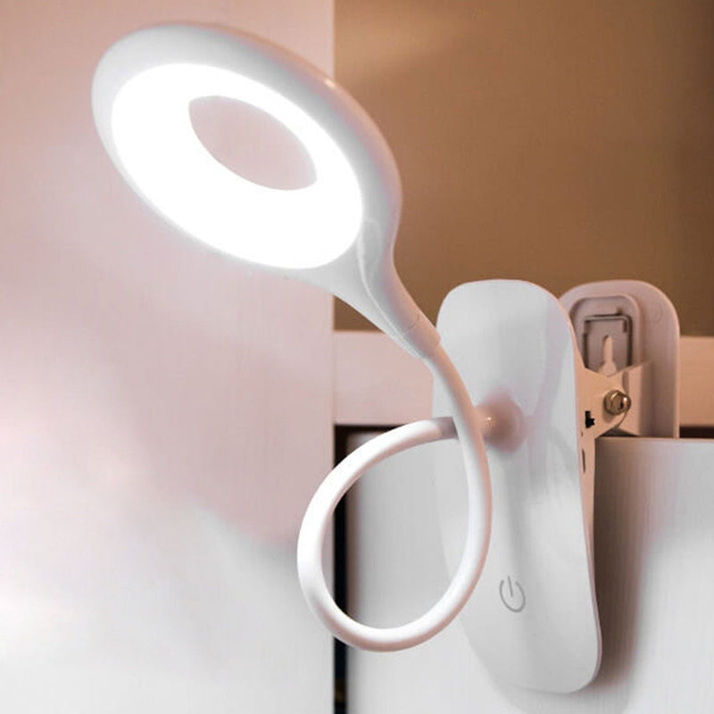 Lampe de bureau LED à clips rechargeables, abat-jour rond pliable, créatif et Simple 