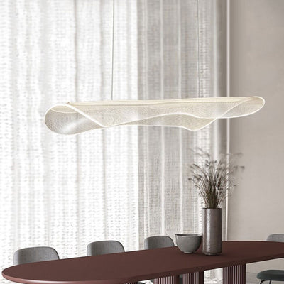 Modern Light Luxury Acrylic Long Leaf Design Island Light LED Chandelier