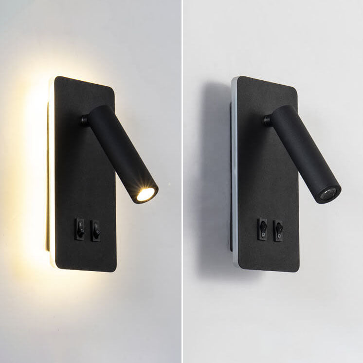 Moderner nordischer quadratischer Spot aus Eisen, drehbare LED-Lese-Wandleuchte für Wohnzimmer &amp; Schlafzimmer 