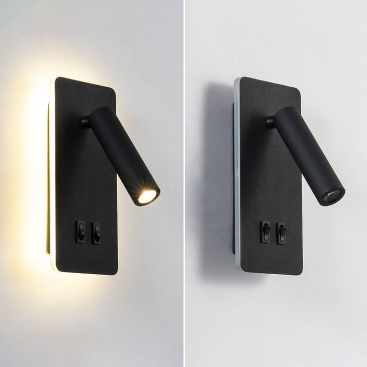 Moderner nordischer quadratischer Spot aus Eisen, drehbare LED-Lese-Wandleuchte für Wohnzimmer &amp; Schlafzimmer 