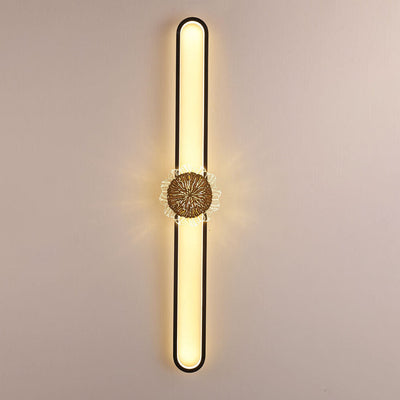 مصباح حائط LED بتصميم حلقة إبداعي بسيط من النحاس الصناعي الكامل 