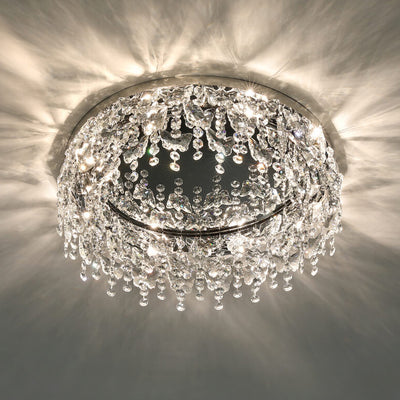 Modern Crystal Pendant Nordic Light Luxury 6/8/12-Light Flush Mount Light