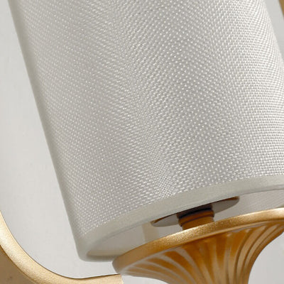 Lampe Applique Murale 1 Lumière avec Cadre en Fer et Tissu Classique Moderne 