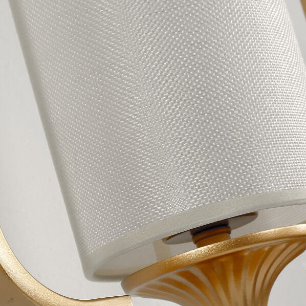 Lampe Applique Murale 1 Lumière avec Cadre en Fer et Tissu Classique Moderne 