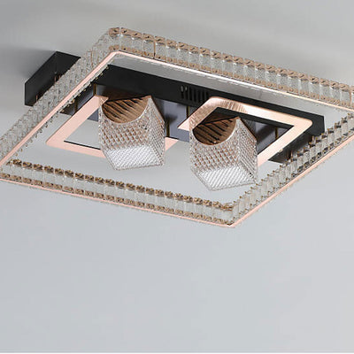 Moderne quadratische LED-Deckenleuchte aus quadratischem Kristall-Acryl