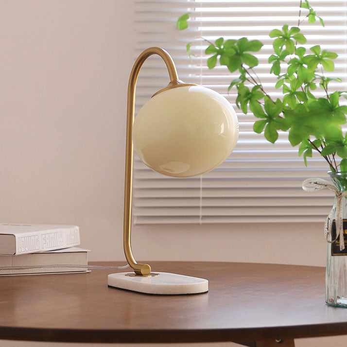 Lampe de table à 1 lumière en fer et marbre minimaliste classique nordique 