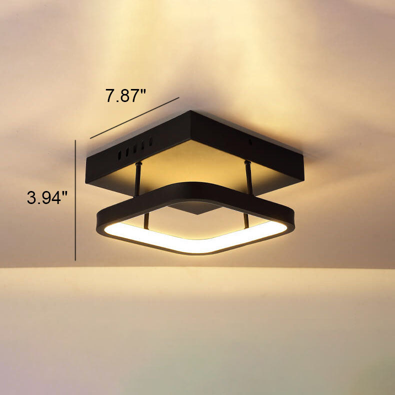 Europäische minimalistische runde quadratische Aluminium-Eisen-LED-Unterputzbeleuchtung