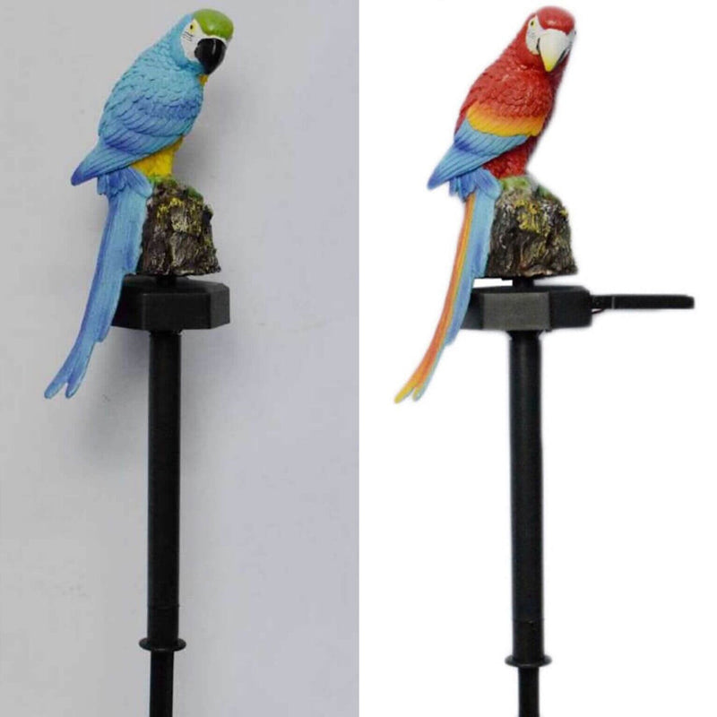 Solar Parrot Resin Outdoor Garden LED Decorative Ground Plug Path Light