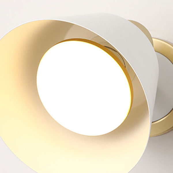 Modern Minimalist Pure White Hardware 1-Light Wall Sconce Lamp