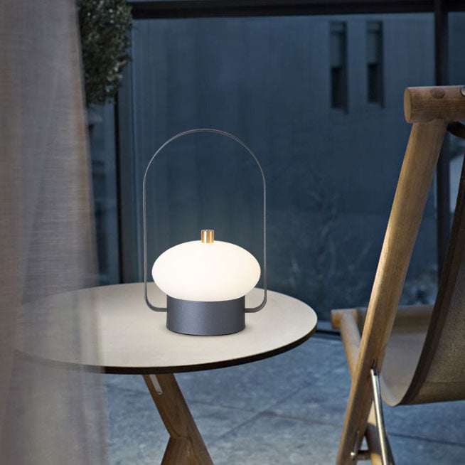 Modern Minimalist Aluminum Iron PE Portable Night Light Outdoor Rechargeable LED Table Lamp
