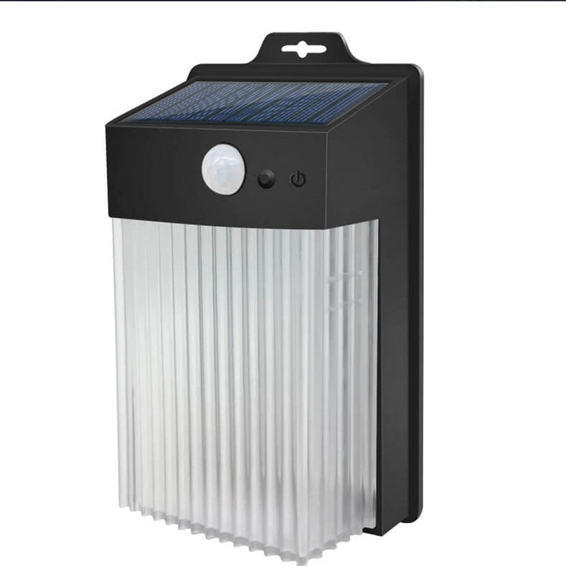 Lampe murale à détecteur solaire LED carrée pour jardin extérieur 