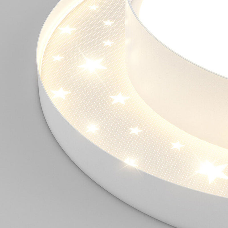 Nordic Minimalist Round Star Effect LED Flush Mount Ceiling Light