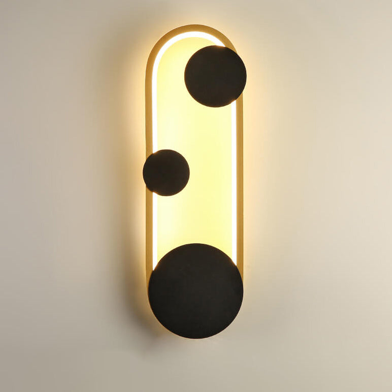 Modern Minimalist Oval Round Ring LED Wall Sconce Lamp