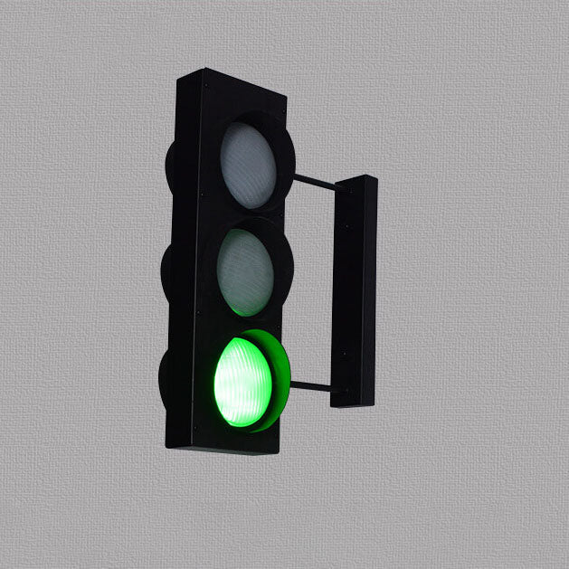 مصباح حائط LED بتصميم إشارة مرور صناعية عتيقة 