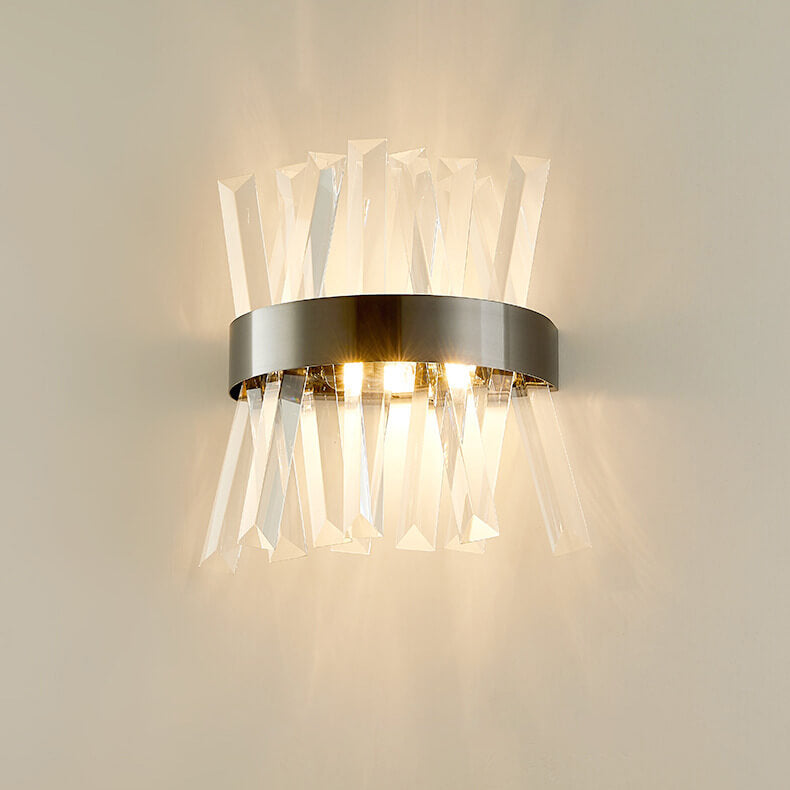 Nordic Light Luxury Creative Crystal Strip Design 2-Licht-Wandleuchte 