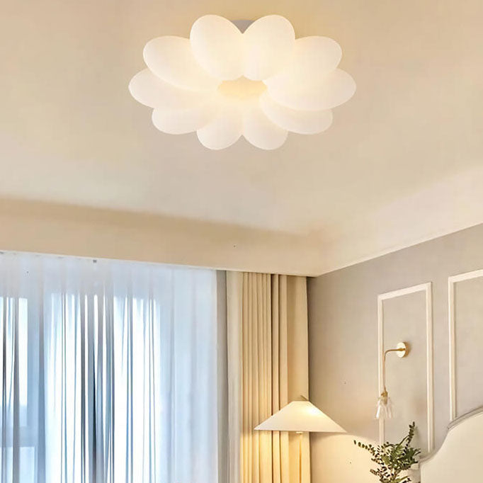 Modern Minimalist PVC Floral Shape LED Kids Flush Mount Ceiling Light