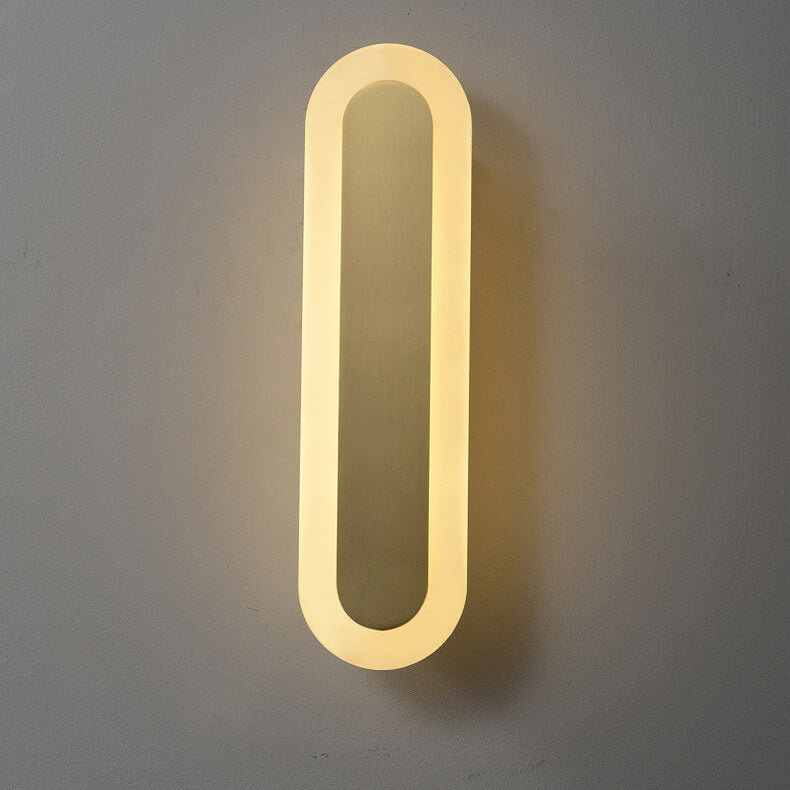 مصباح حائط بتصميم عصري فاخر من النحاس مع حلقة LED 