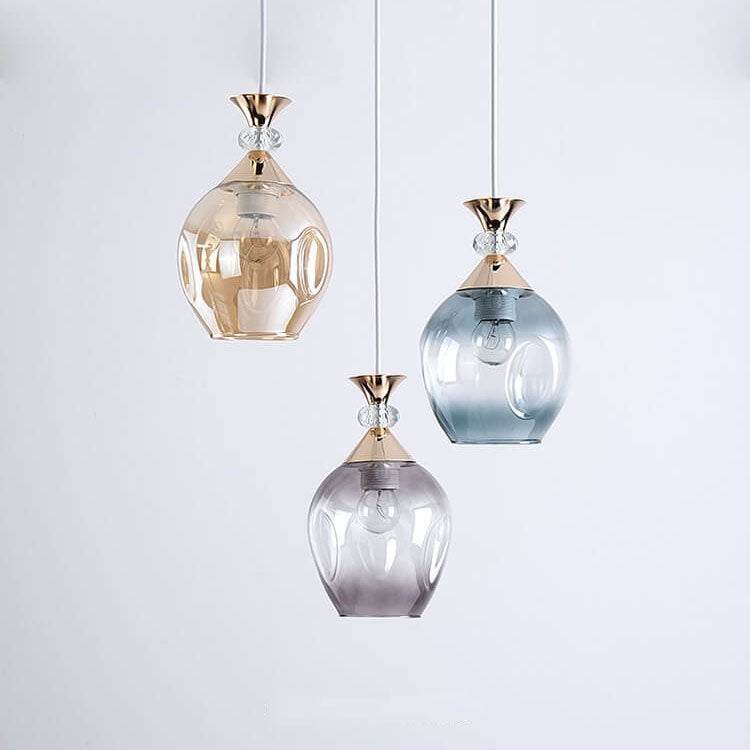 Nordic Gradient Glass Orb 1/3 Light Island Light Chandelier