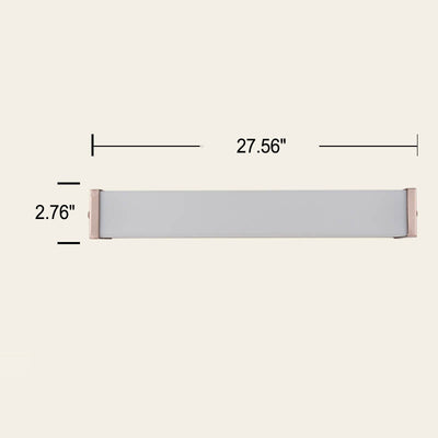Modern Minimalist Rose Gold Square Strip Acrylic LED Wall Sconce Lamp