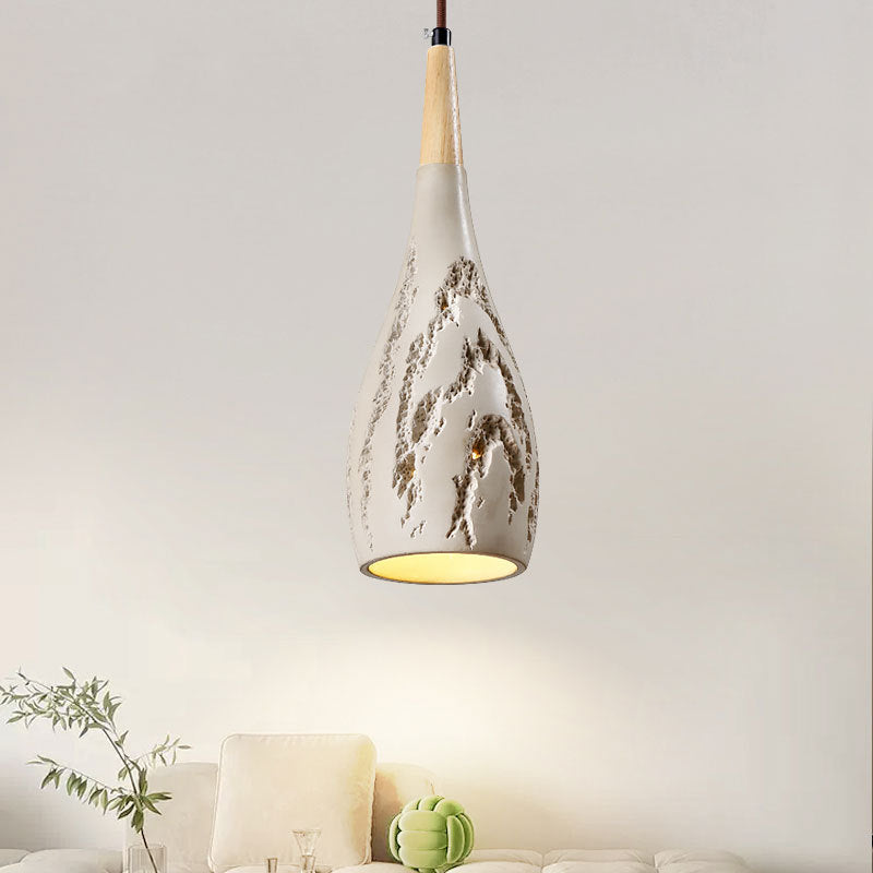 Zeitgenössische Retro konische hohe gemischte Ton 1-Licht Pendelleuchte für Schlafzimmer 