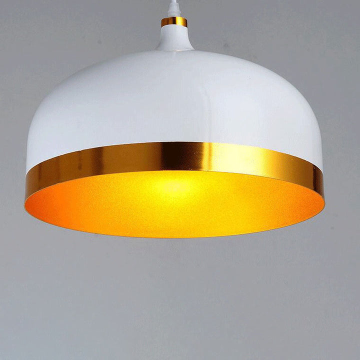 Lustre suspendu moderne en aluminium demi-rond à une lumière 