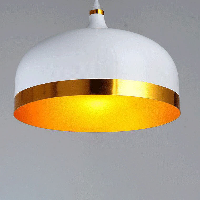 Modern Light Luxury Half Round Aluminum 1-Light Pendant Light