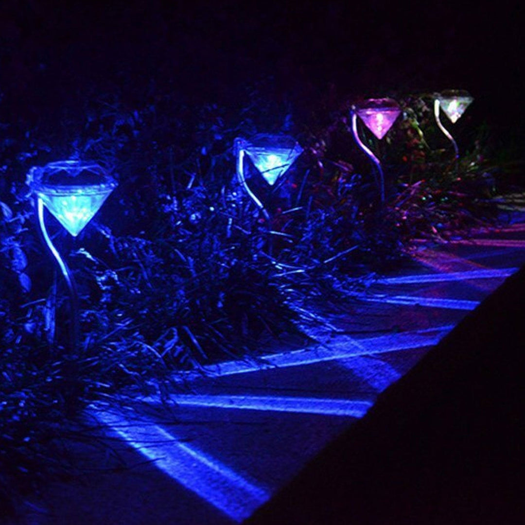 Luz de camino decorativa para jardín exterior LED Solar Diamond Bend 