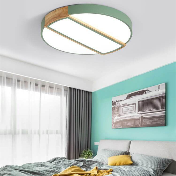 Nordic Minimalist Geometric Rectangular LED Flush Mount Ceiling Light