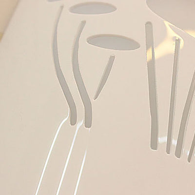 Applique murale moderne et créative en fer demi-cylindre à 1 lumière 