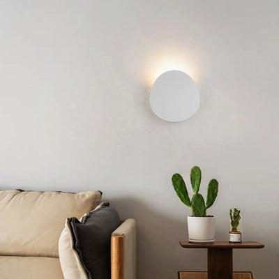Applique murale minimaliste ronde à 1 lumière LED pour intérieur et extérieur 