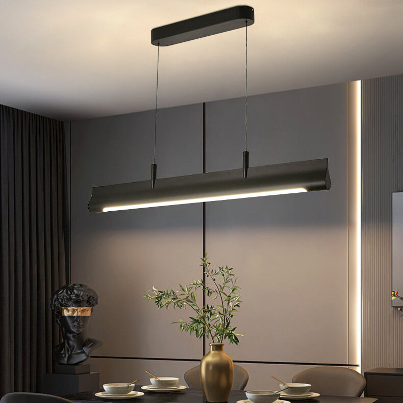 Nordische minimalistische lange Streifen Insel Licht LED hebbare Kronleuchter 