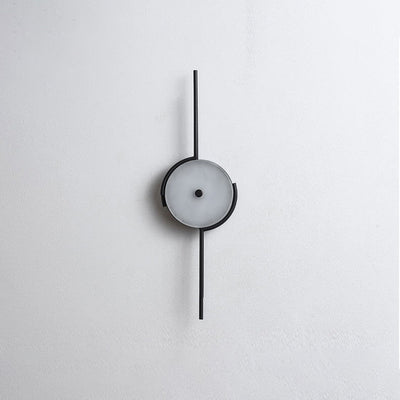 Simple Light Luxury Creative Geometric Round Clock Design 1-Licht-Wandleuchte 