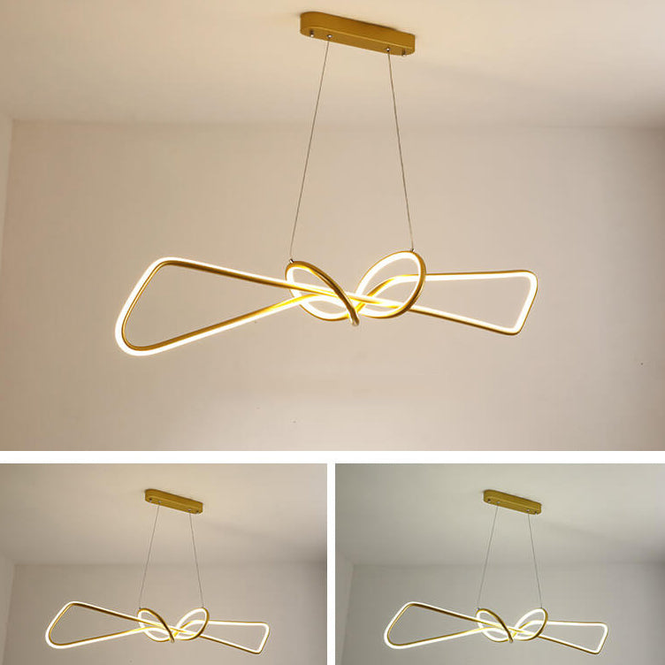 Lustre LED créatif avec design de nœud léger et luxueux 